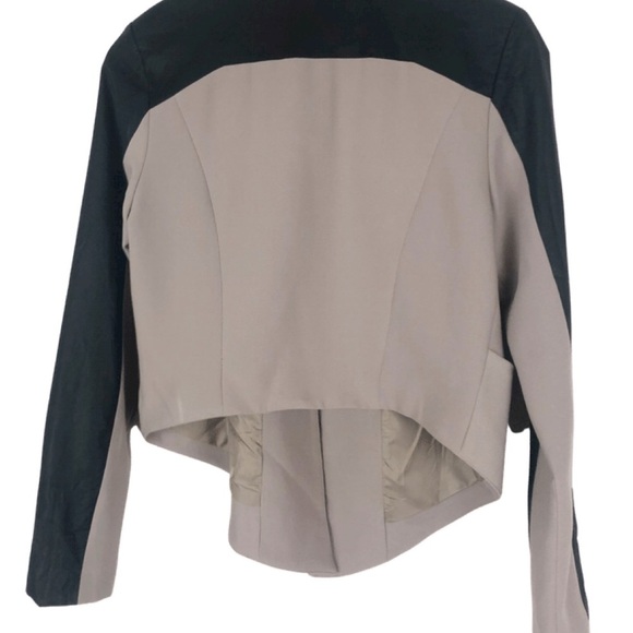 New with tag Bar III Women’s Blazer Faux Leather Trim Cardigan Jacket - Picture 8 of 16